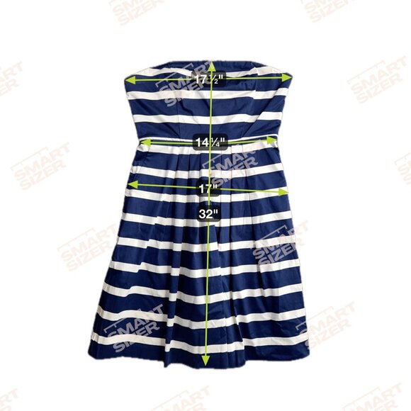 GAP Blue and White Strapless Sundress Casual Resort Wear - Picture 2 of 8